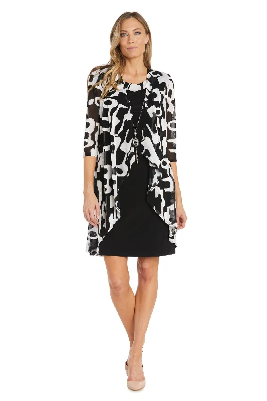 wedding dress with corsetR&M Richards 1397 Mother of the Bride Short Printed Jacket Dress