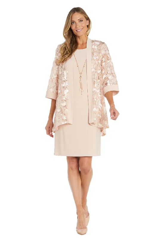 flutter sleeve wedding dressesR&M Richards 1827 Short Sequin Jacket Mother of the Bride Dress