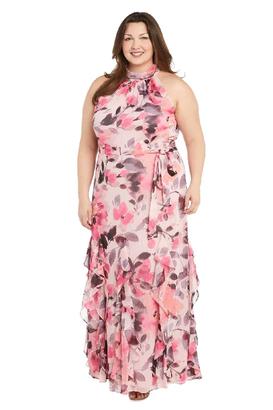 maxi dresses for all seasons and occasionsR&M Richards 1915W Long Floral Printed Formal Plus Size Dress