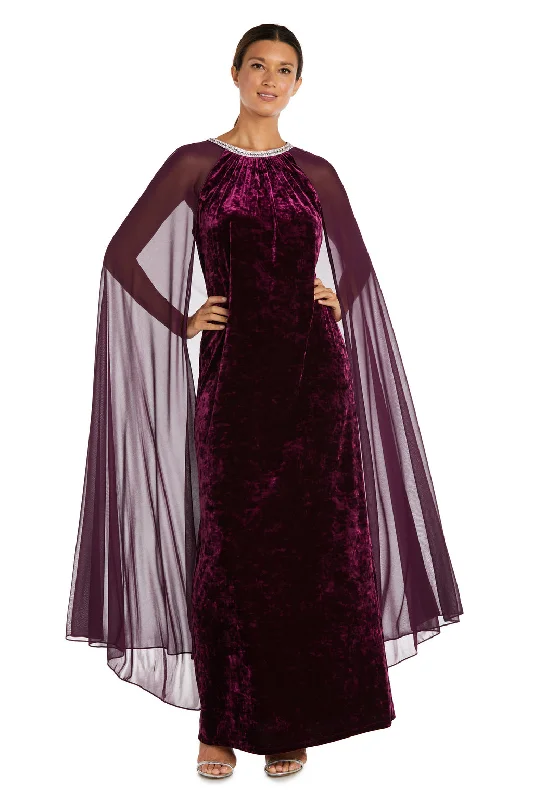 elegant bohemian wedding dressesR&M Richards 2658 Long Formal Mother of the Bride Cape Dress