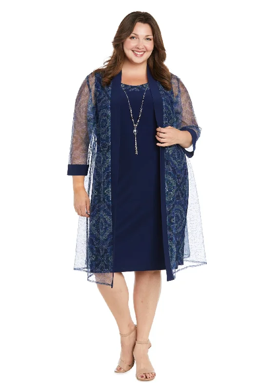 minimalist wedding dressesR&M Richards 3151W Short Sequin Jacket Mother of the Bride Plus Size Dress