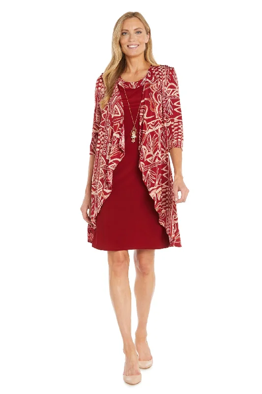 flowy wedding dressesR&M Richards 3187 Short Print Mother of the Bride Jacket Dress