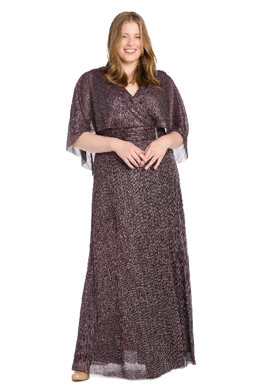 velvet maxi dressesR&M Richards 3222W Metallic Long Formal Plus Size Dress