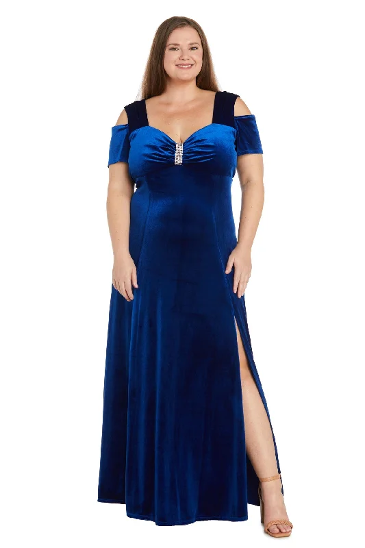 maxi dresses under $50R&M Richards 3227W Long Velvet Formal Plus Size Dress