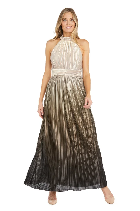 maxi dresses for yoga and meditationR&M Richards 6606P Long Pleated Formal Ombre Petite Dress