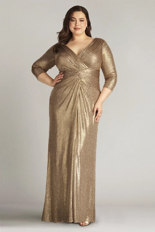 maxi dresses with hidden pocketsTadashi Shoji BSJ24131LQ Long Formal Metallic Plus Size Dress