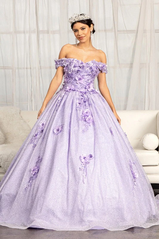 maxi dresses for all seasons and occasionsLong Off Shoulder Floral Applique Quinceanera Dress