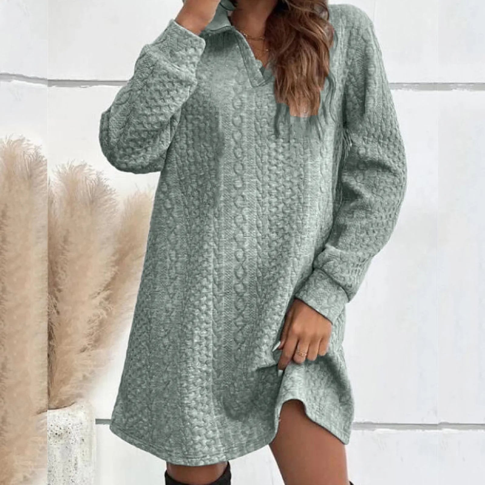 Fancy Long Sleeves DressBasic Hooded Daily Going Out Fashion Solid Long Sleeve Casual Women's Dress