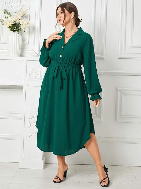 Fancy Long Sleeves Wedding Guest DressSolid Long Sleeve Autumn Dresses